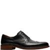 CLARKS  MENS  SHOE - BLACK LEATHER